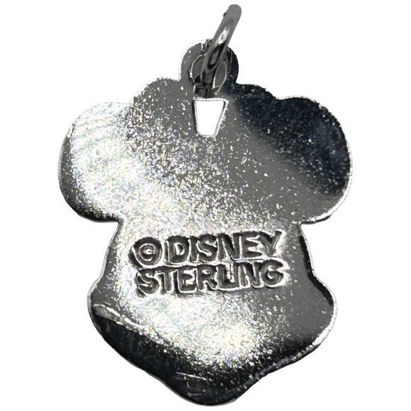 Vintage 925 Sterling Silver Walt Disney Minnie Mouse Face Charm Pendant - Picture 2 of 3